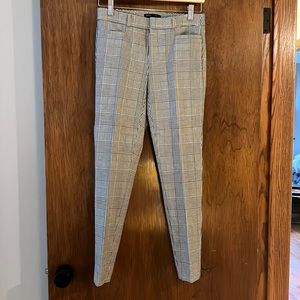 Banana Republic Black & White Plaid Houndstooth Sloan Skinny Pants